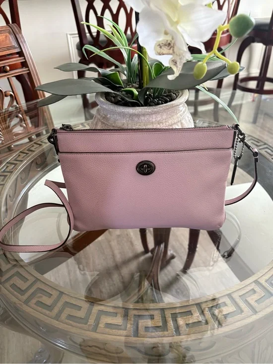 💗💗COACH POLLY ICE PURPLE PEBBLED LEATHER CROSSBODY BAG!💗💗
