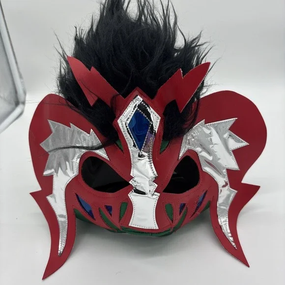 Lucha Libre Dress Up MaskMade‎ With Red Leather. Excellent Used Condition.