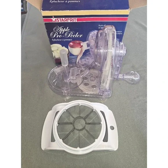 Starfrit Apple Pro-Peeler and Corer Slicer Clear Kitchen Tool with Box