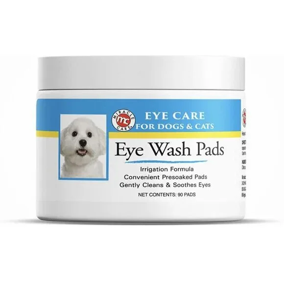 Miracle Care Eye Clear Sterile Eye Wash Pads for Dogs Cats, 90-Count NEW SEALED