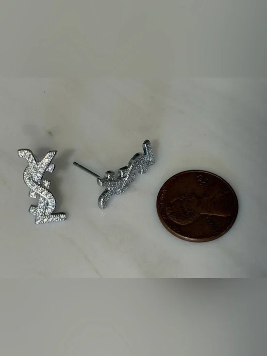 Beautiful Logo Stud Earrings - Silver or Gold