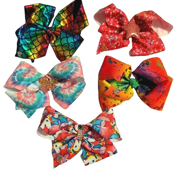 JoJo Siwa 5pc JoJo bows unicorns and rainbow