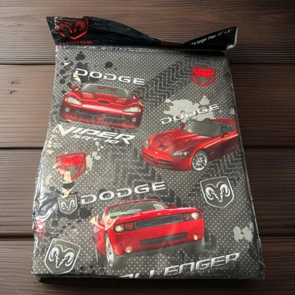 Dodge Viper Stretchable Fabric Book Cover NEW for Books Larger Than 10