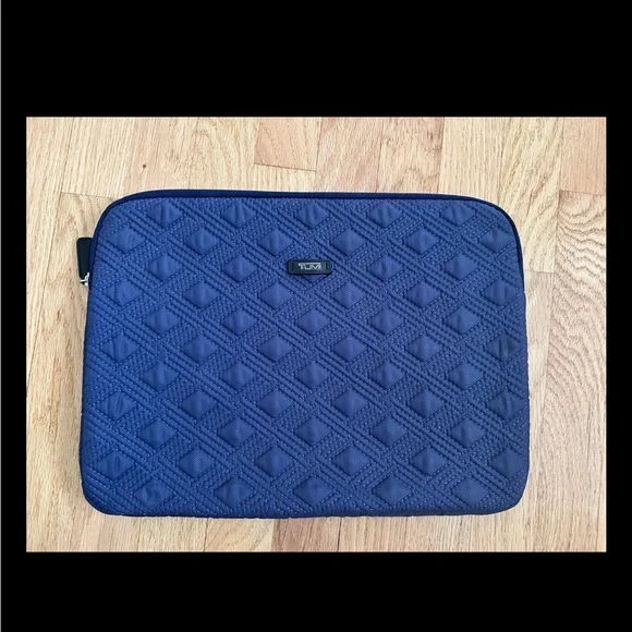 Tumi Blue Quilted Laptop Bag New