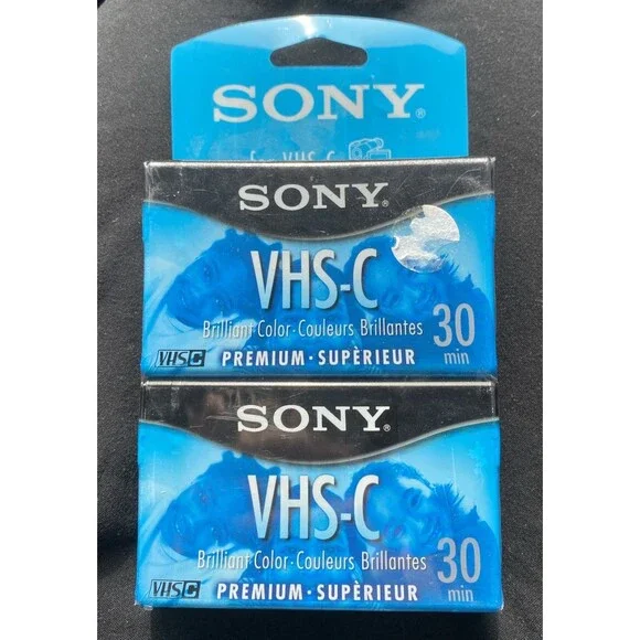 4 Pack Sony Premium VHS-C 30 Minute Camcorder Video Cassette Tape NOS SEALED