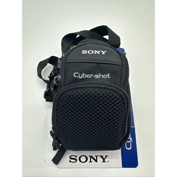 Sony LCS-CSD Black Soft Carrying Case For cybershot Cameras w shoulder strap NWT
