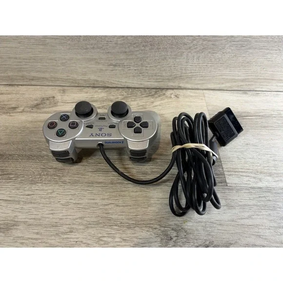 Genuine Oem Sony PS2 Dualshock 2 Controller Silver Playstation 2 For Parts