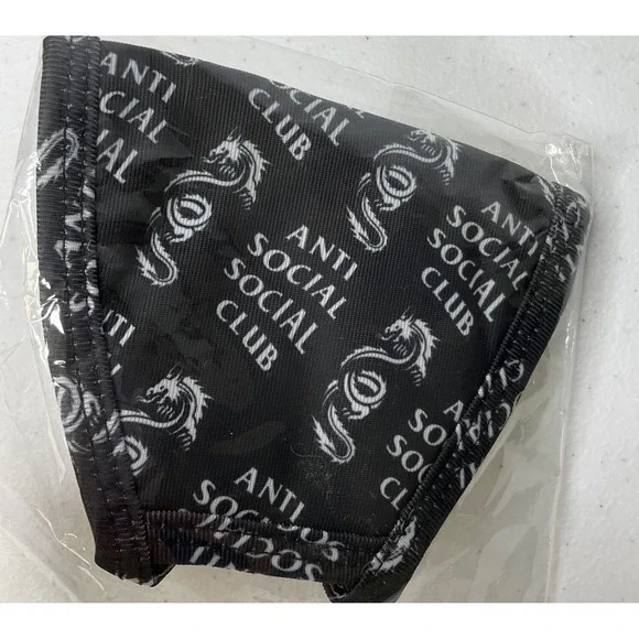 Anti‎ Social Social Club Face Mask Dragon Print 'Last Time' 100% Authentic FW20