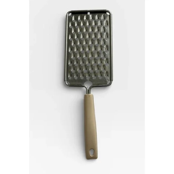 Vintage EKCO USA Stainless Steel Handheld Cheese‎ Grater Almond Tan Handle Retro