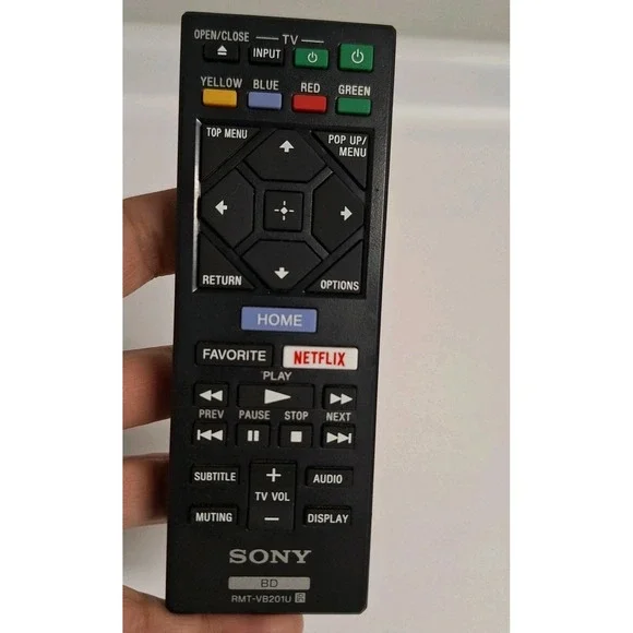 Sony Blu‎ Ray Remote Control RMT-VB201U Netflix Button OEM Replacement