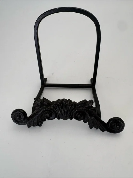 Vintage Decorative Cast Iron Stand or Easel - Black