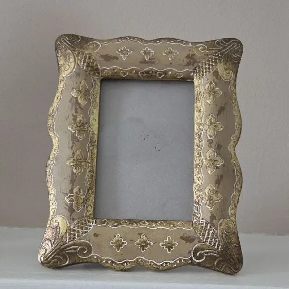 Elegant Gold and Brown Decorative Frame