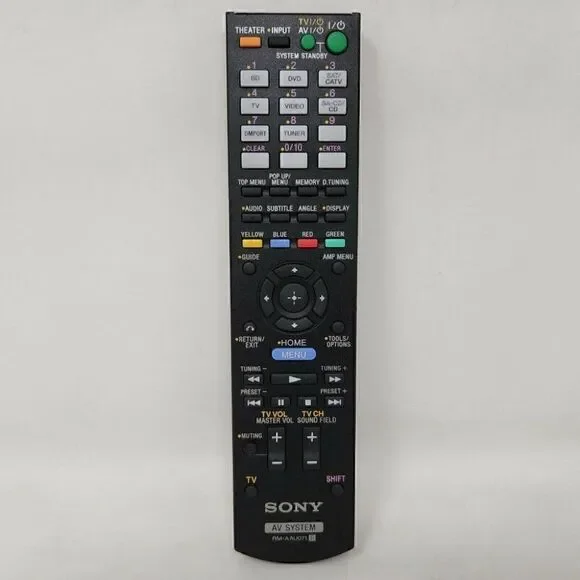 SONY RM-AAU071 AV REMOTE CONTROL HT-SS370 HT-SF470 STR-KS370 TESTED RM-AAU072
