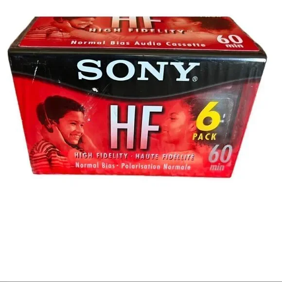 Sony High Fidelity Cassette Tapes. 6 Pack. 60 Minutes Each. New In Package!