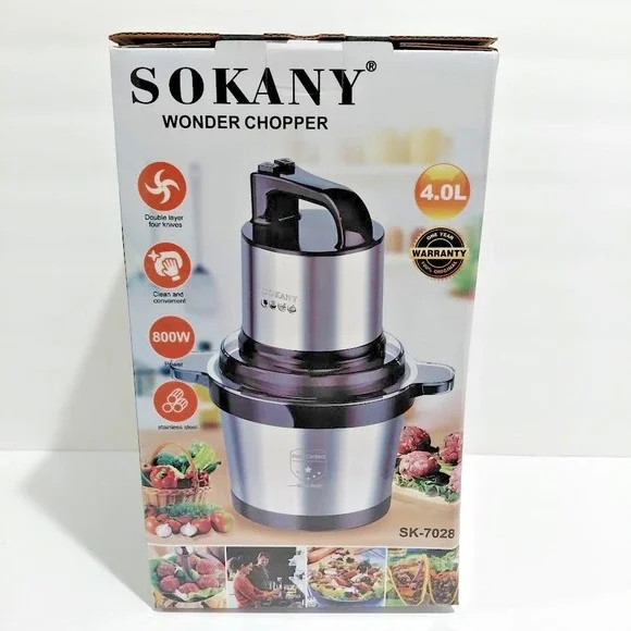 SOKANY 4L Meat grinder Electric Meat Grinders Stainless Steel Wonder Chopper NEW