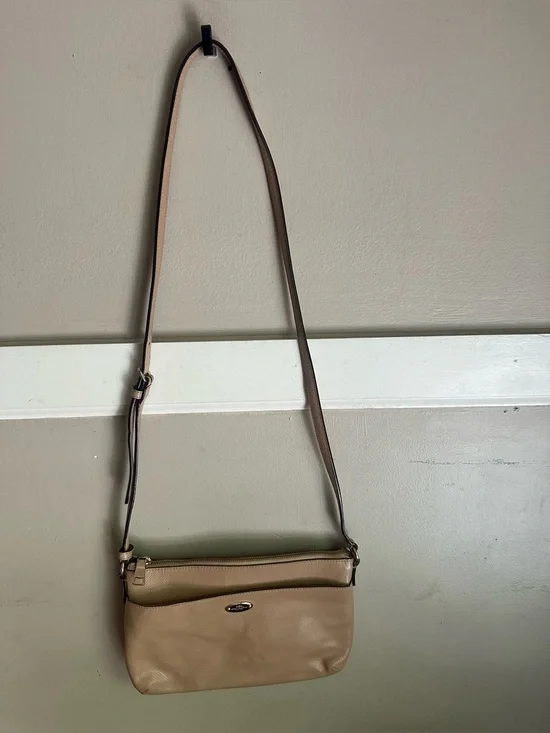 Coach Pebbled Leather Crossbody Bag - Light Pink