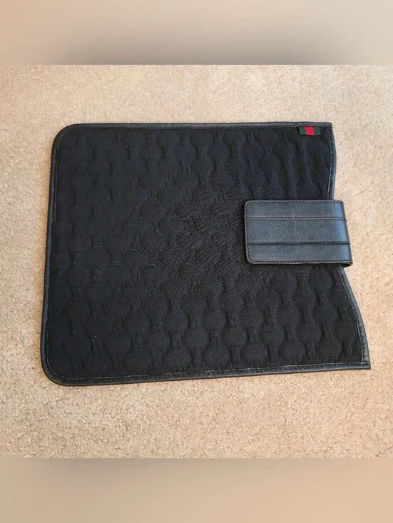 Gucci Tablet Cover Black Fabric and Leather