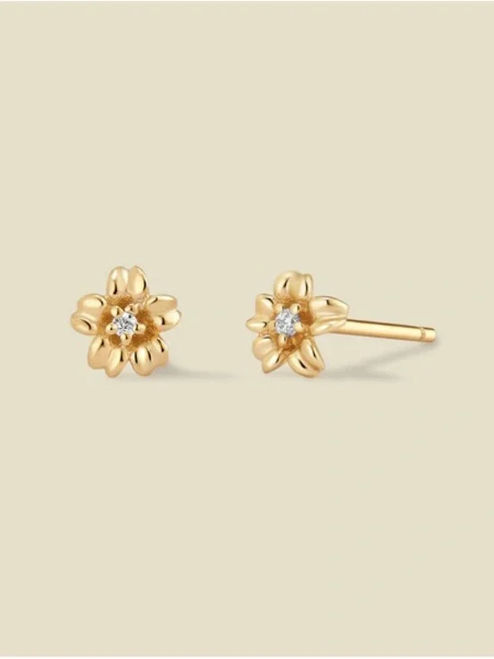 Made by Mary Cherry Blossom Stud Earrings Brand New