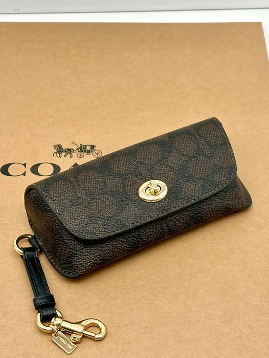 Coach Sunglass Case In Signature Canvas