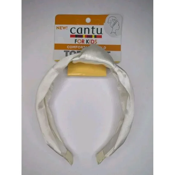 New! Cantu For Kids Comfortable Hold Top Knot Head Band Off‎ White