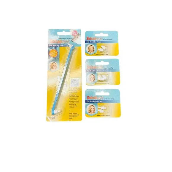 Sulcabrush For Healthy Gums Dental Oral Cleaning Gum Brush + 6 replacement tips