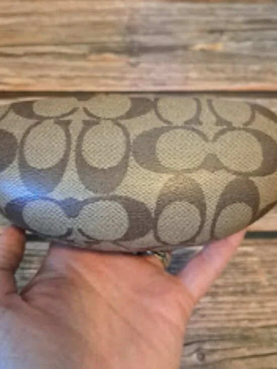 Coach Sunglass Case classics brown with Coach C's- *Case only*