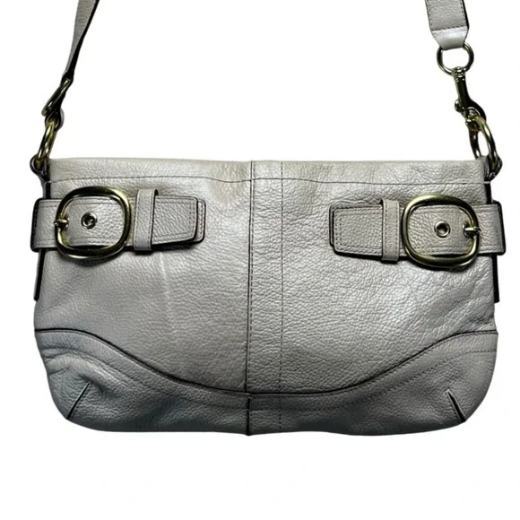 Vintage Coach Leather Soho East West Legacy Y2K beige‎ Buckle Crossbody F17125
