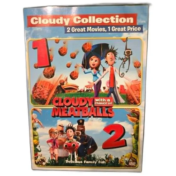 Cloudy with a Chance of Meatballs 1 & 2 DVD Double Feature Sony Pictures