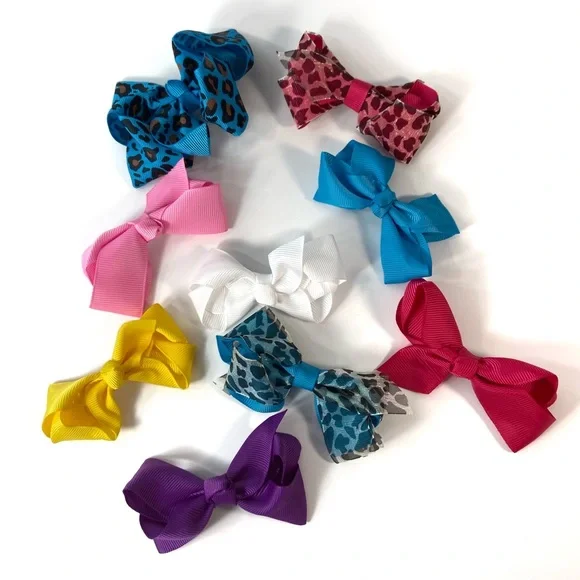 9‎ Girls hair bow lot  GET ALL 9