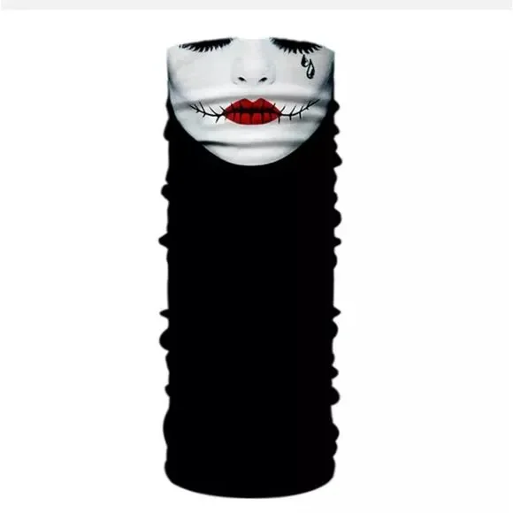Bandana Neck Gaiter Skull Face Mask Bandanas Tube Breathable Rave Face Scarf US