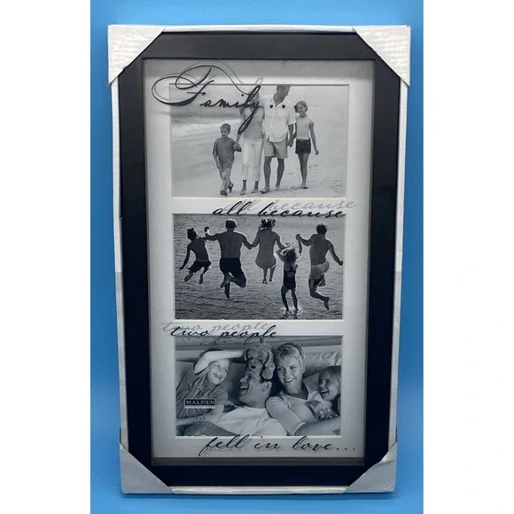 Malden International Designs NEW FRAME , (3) 4x6 Photo Frame Family...