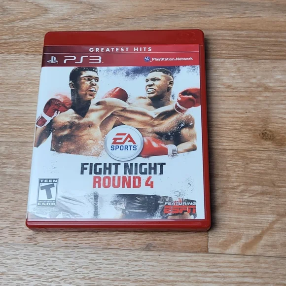 Sony PS3 Fight Night Round 4 - Red & White Cover