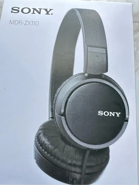 Sony Black On-Ear Headphones MDR-ZX110 Style