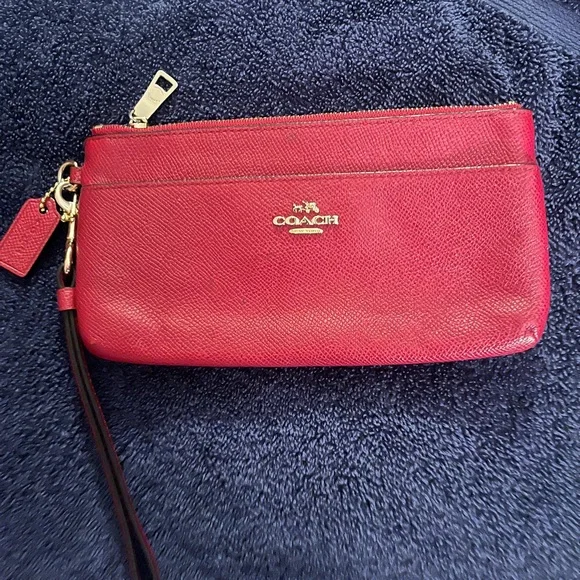 Coach Red Wristlet.