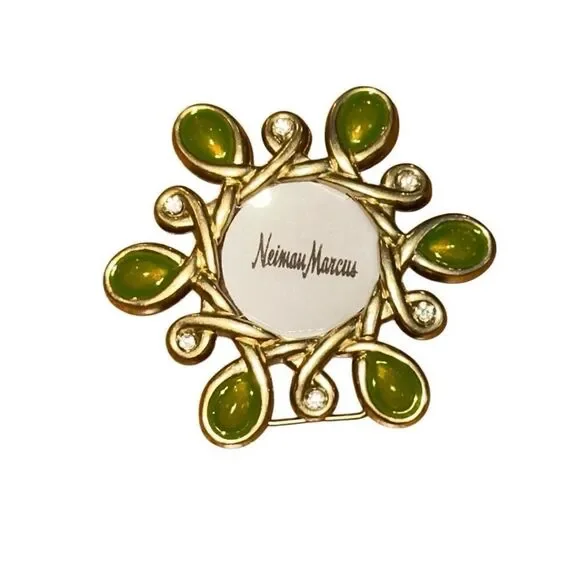 Jay Strongwater for Nieman Marcus Gold Tone Clip or Standing Tiny Picture Frame