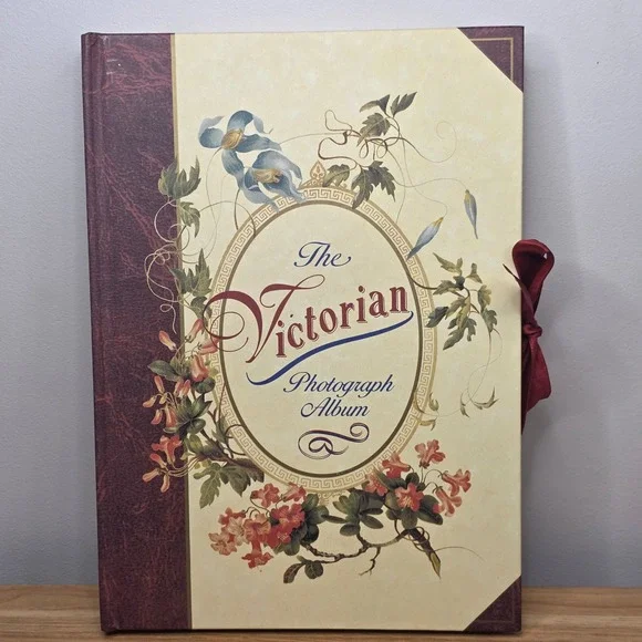 The Victorian Photograph Album Burgundy Ribbon Tie Wedding Anniversary Gift