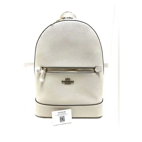 🔥🎁New! COACH Kenley Backpack Signature Canvas Chalk White Msrp:$398.00