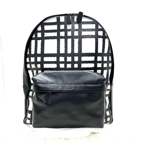 🔥🎁NWT! Coach Charles Men's Backpack/School Backpack Blck Lthr Msrp:$550.00
