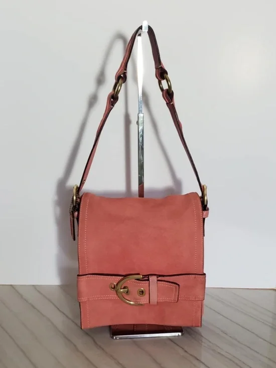 Coach Y2K SoHo Messenger Bag Coral Suede 8A21