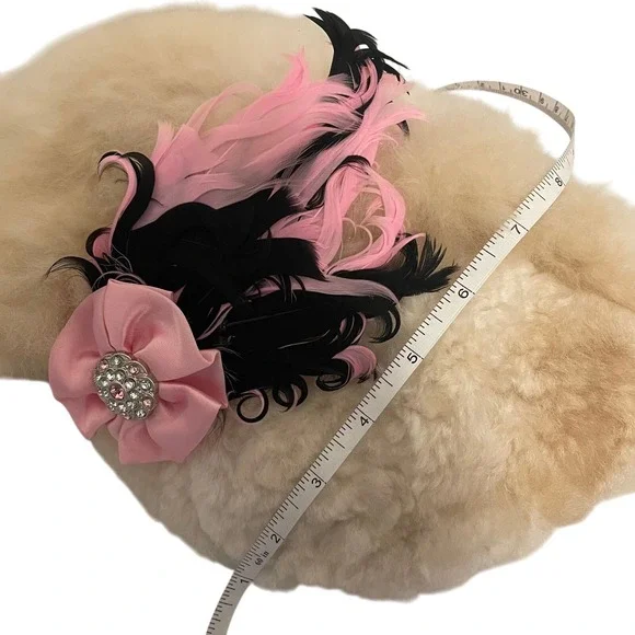 5-Boutique‎ Elegant Regal tulle feather Rhinestone headband Baby Photo Xmas bow