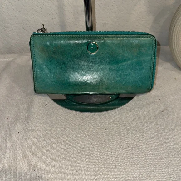 Authentic Coach Green Wallet