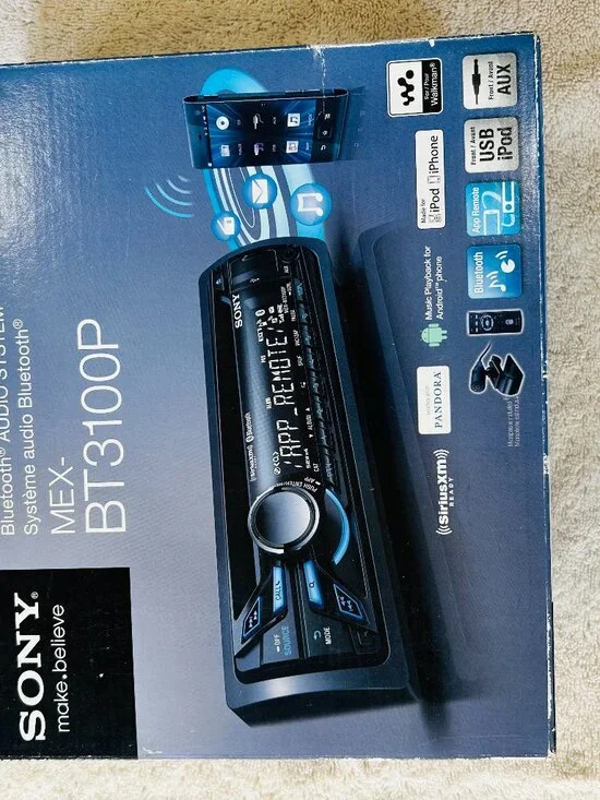 Sony MEX-BT3100P Bluetooth Audio System Car CD Player Black SiriusXM Ready