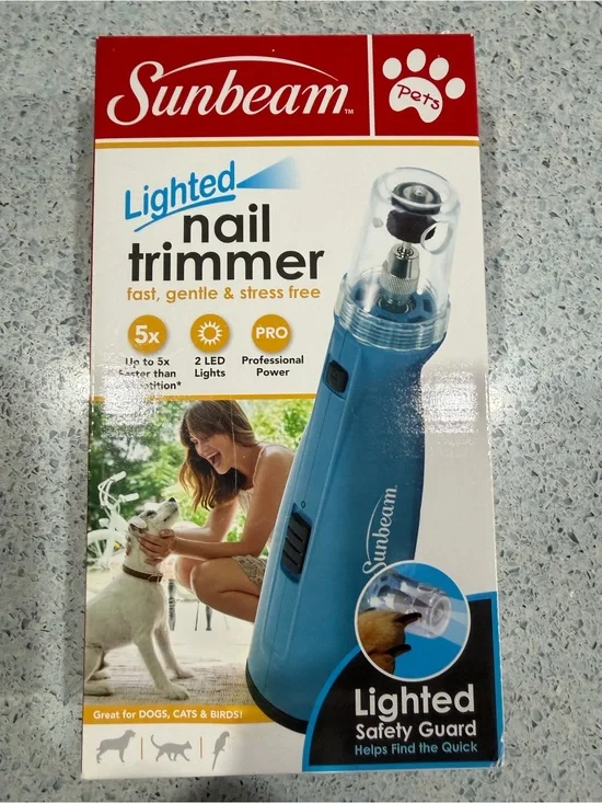 Sunbeam Lighted Nail Trimmer - Blue and Clear