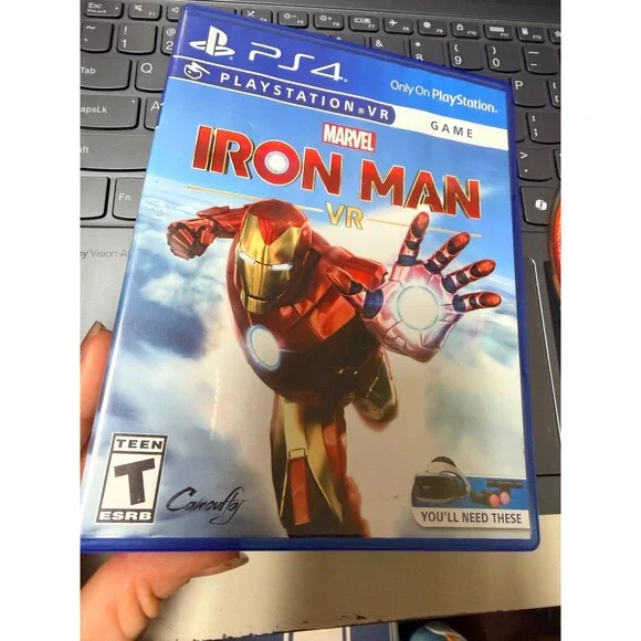 Marvel Iron Man VR Sony PlayStation 4 PS4 Virtual Reality Game Case & Disc