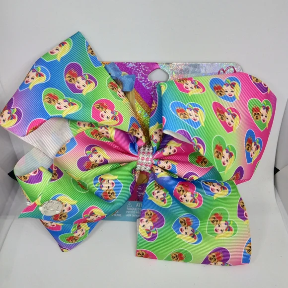 JoJo Siwa Multicolor Heart Hair Bow
