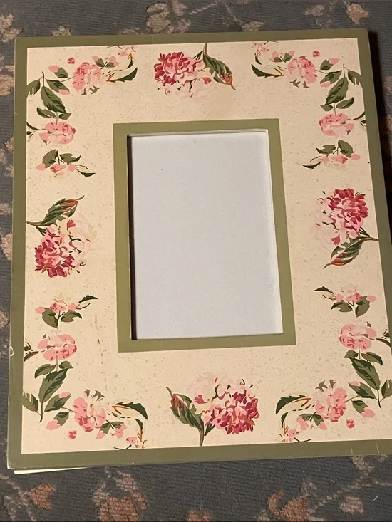Laura Ashley picture frame with pink peonies and Sage 4 x 3 picture