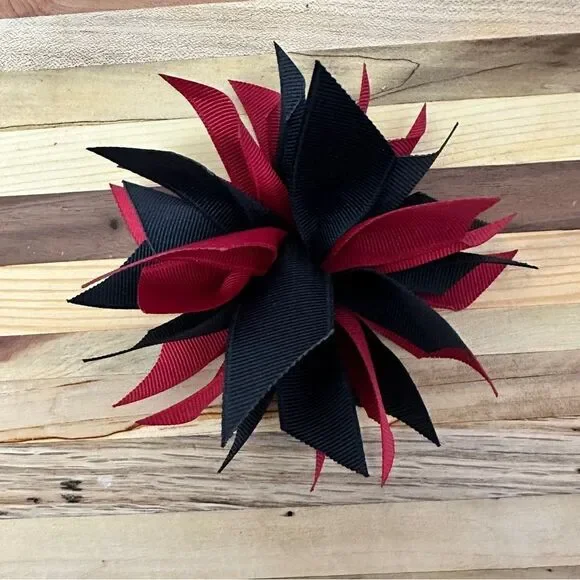 Garnet and black bow