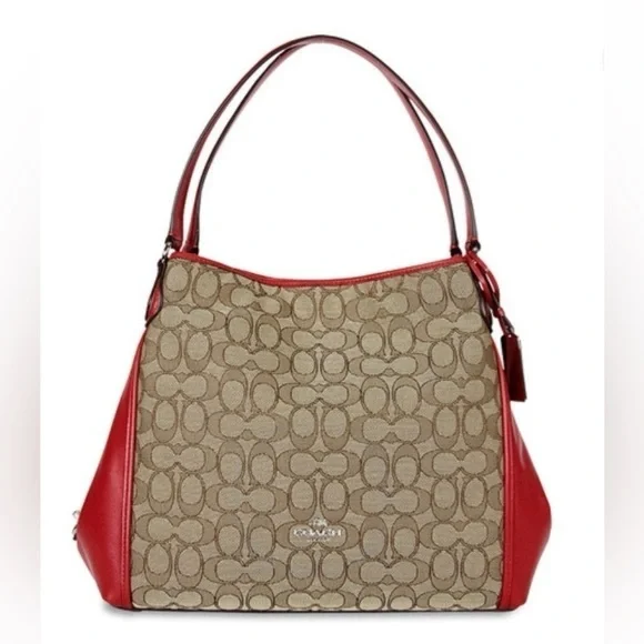 👜 COACH 👜EDIE SHOULDER BAG‎ 31 IN SIGNATURE (COACH F36466)