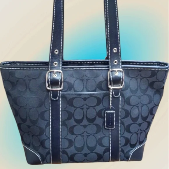 Coach Black and Gray Tote Bag