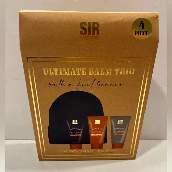 SIR Handsome Ultimate Balm Trio With Knit Beanie 4 Piece Set